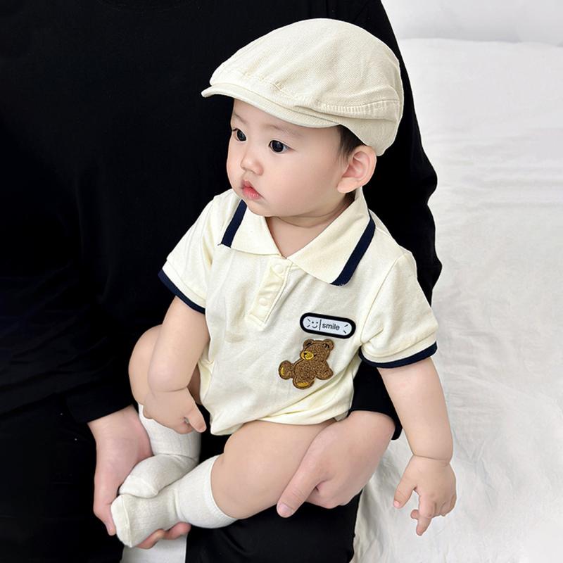 Product Introduction of Áo liền quần Bodysuit ngắn tay cho bé trai Body công tử bé trai Body chip cộc tay cổ đức Gấu SMile SLH279 8