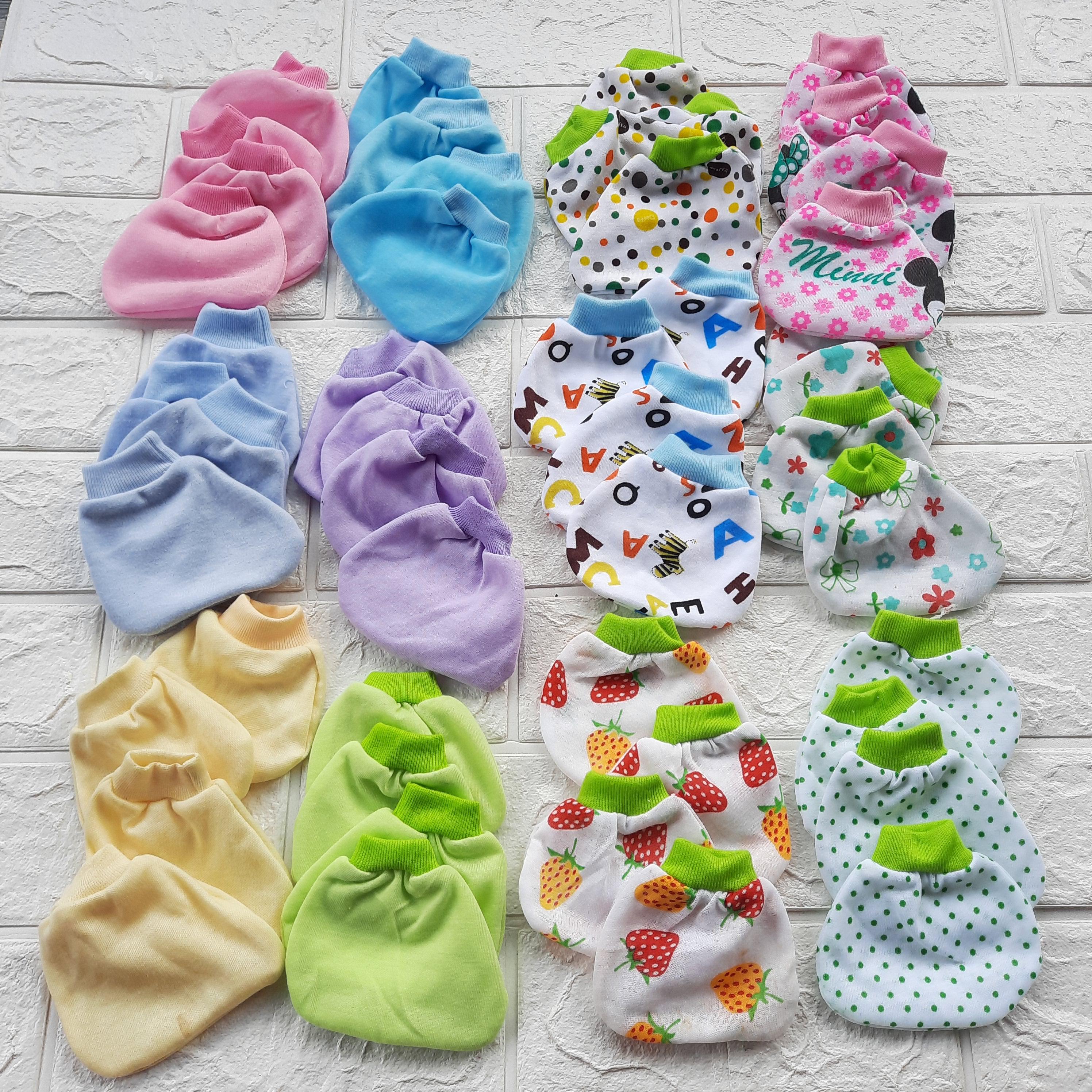 PROMO 3 Pasang Sartaki Sarung Tangan Kaki bayi Baru lahir Cewek Cowok Newborn