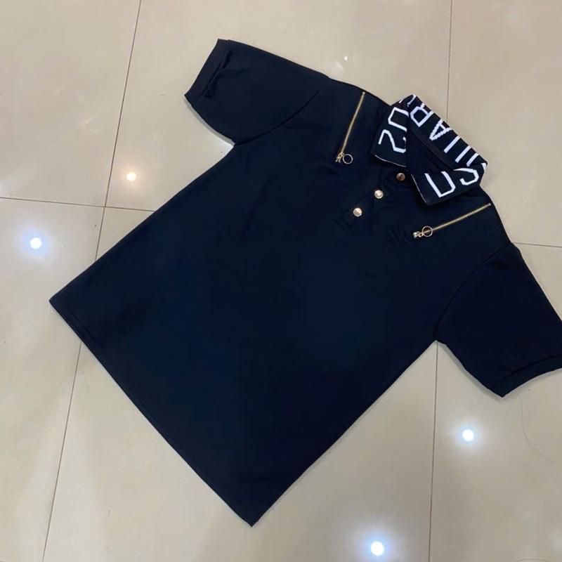 Áo polo PHỐI HAI KHÓA cổ bo dệt chữ   đủ 4 size cho ae vào săn nhe  Menswear 3