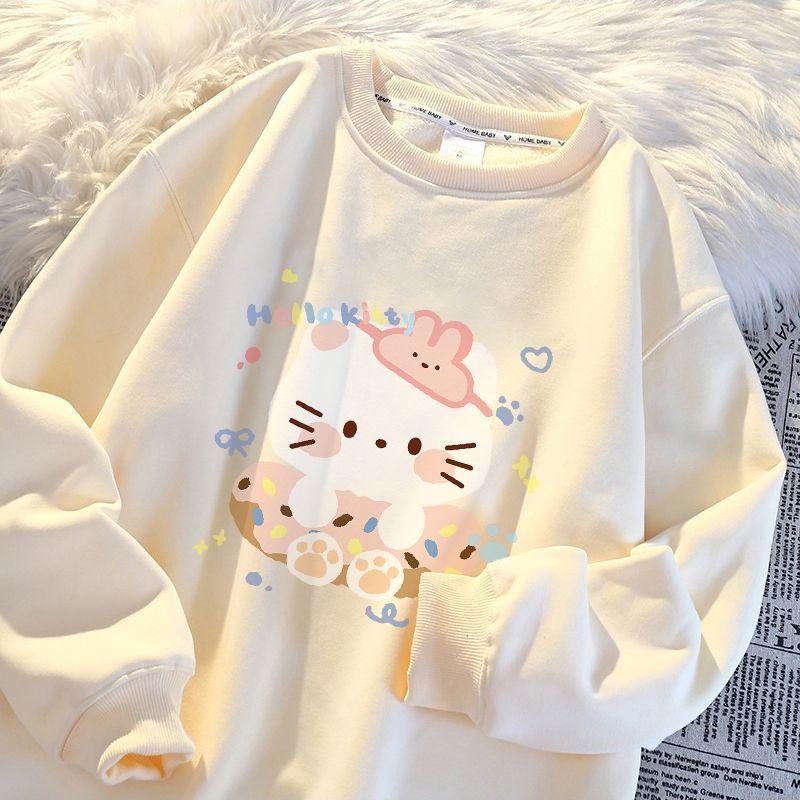 Product Introduction of Áo Len Dài Tay Mèo Con Ngọt Ngào Và Dễ Thương Phong Cách Nhật Bản Áo Dáng Rộng Và Lười Biếng Phong Cách Hàn Quốc Mùa Xuân Và Mùa Thu Cho Nữ Áo Dễ Phối Đồ Thường Ngày 3