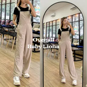 FUTI ID - Baby Liona Overall I Celana Wanita Cargo Overall  Panjang Baby Curdory Katun Casual Elegant regular Overalls baju kodok