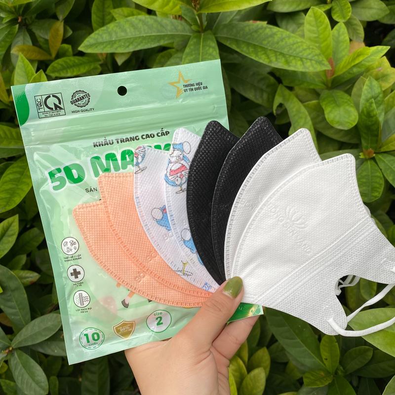 100c khẩu trang 5D trẻ em Bông Sen Vàng từ 0.5-6 tuổi