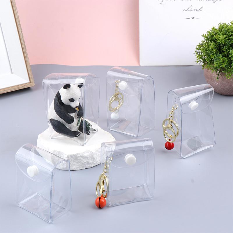 Product Introduction of Mini Anime Doll Display Bag Transparent Coin Purse Pendant Square Pouch Organizer Wallet Key Lipstick Earphone Storage Bag 18