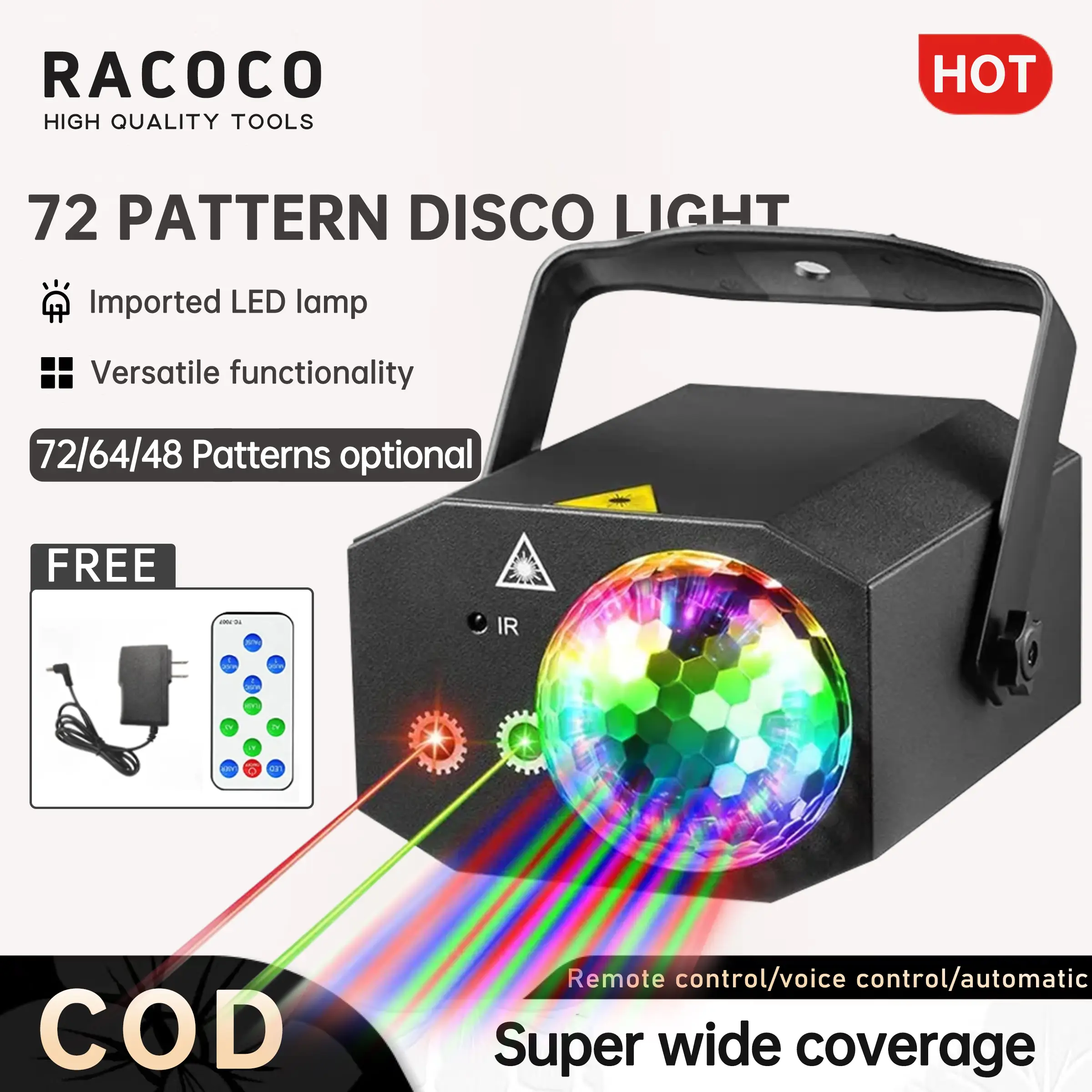72 Pattern Disco Light LED Colorful Party Light Adjustable Laser Lights Projector Stage Lights Party