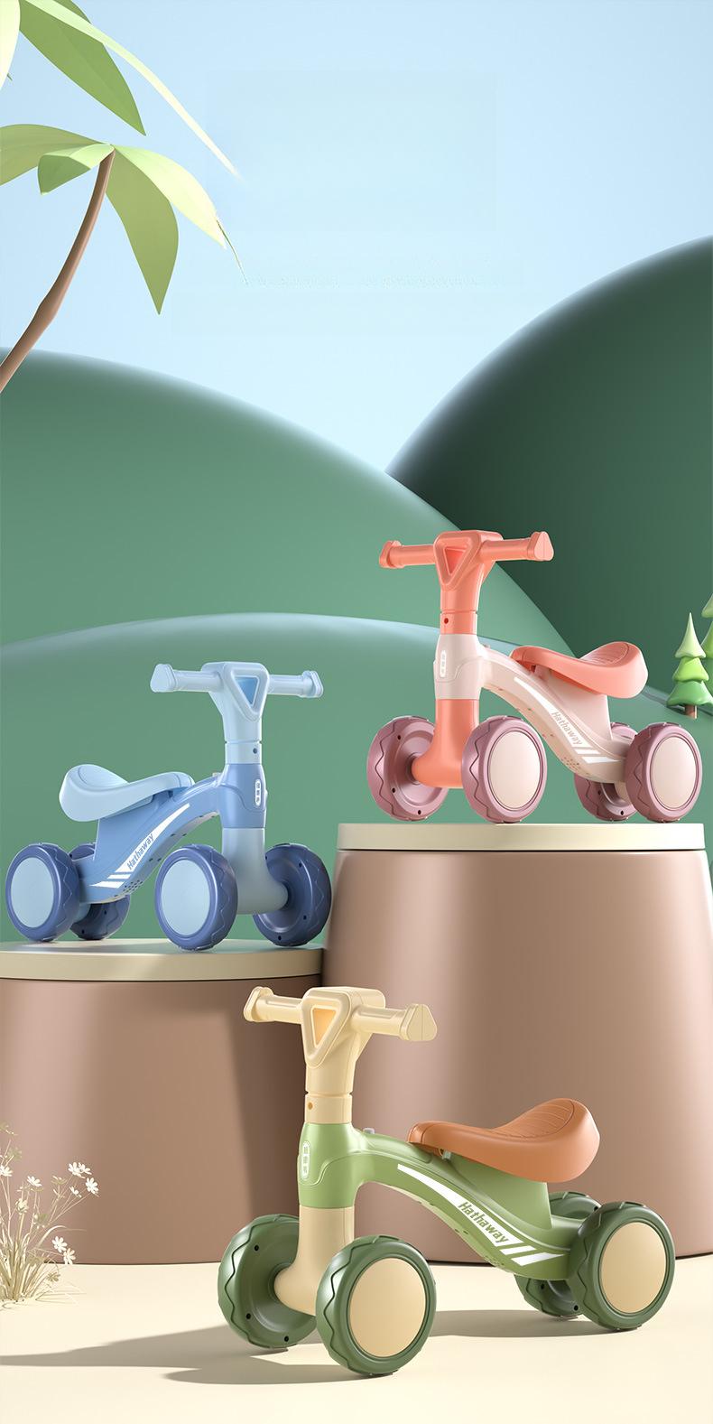 Product Introduction of Balance Bike (for Kids) 1-3-6 Years Old Boys and Girls Walker Four-Wheel Kids Balance Bike Anti-Flip Baby Yo Scooter Scooter Baby Toys toddler stroller 2