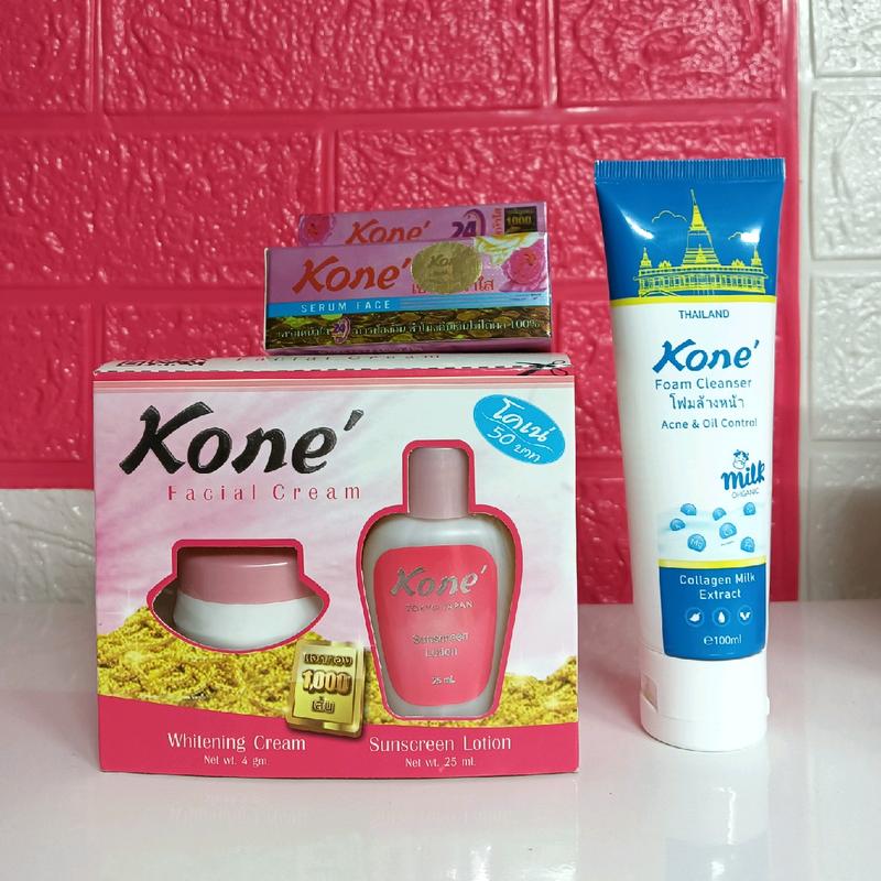Combo Kem Kone dưỡng trắng da Thái lan (1 sét kem mặt +1 serum +1 sữa rửa mặt)