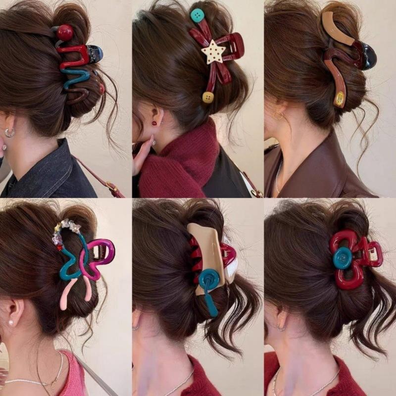  Kẹp Tóc Lớn Phong Cách Tối Giản Hàn Quốc Kẹp Tóc Càng Cua Cá Mập Lớn Phụ Kiện Tóc 13cm Hàng Mới Về 