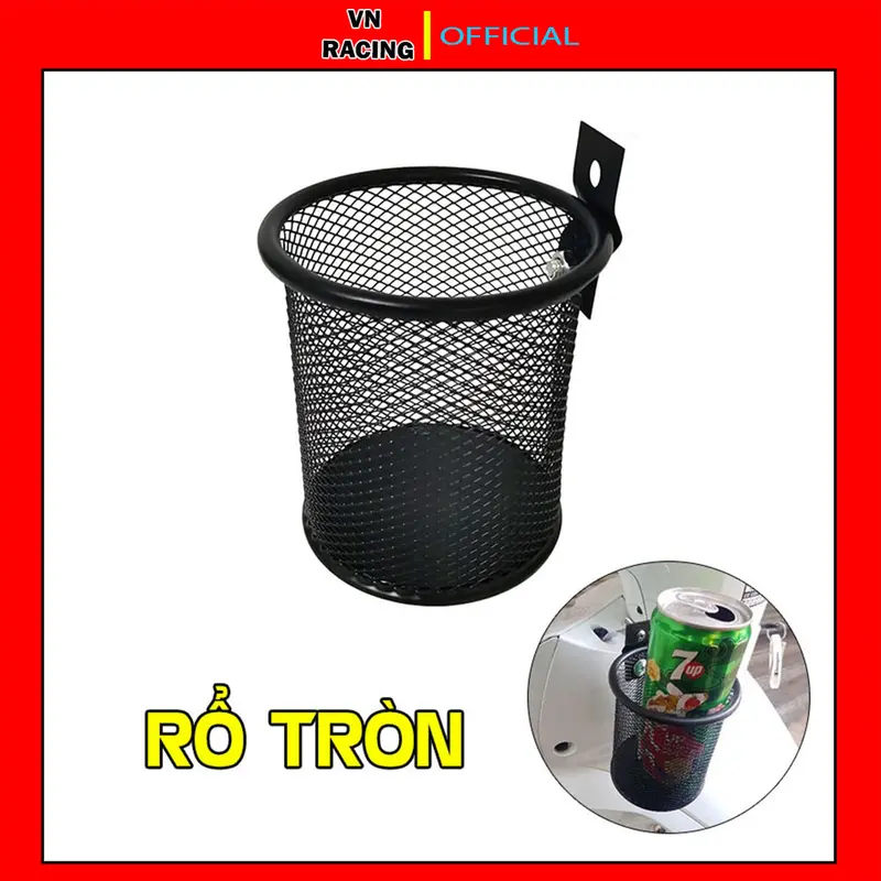 Rổ đựng đồ xe máy thép nhúng nhựa cao cấp, giỏ hông xe máy đựng chai nước gắn dễ dàng chắc chắn 0