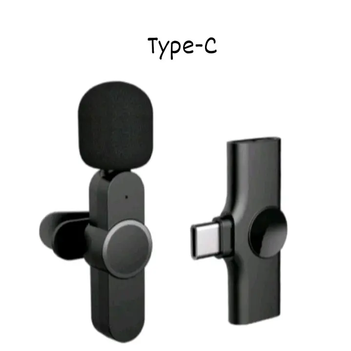 MIC CLIP ON WIRELESS TYPE C PLUG AND PLAY MICROPHONE BLUETOOTH UNTUK NGEVLOG/YOUTUBERS/TIKTOK Mikrofon 2