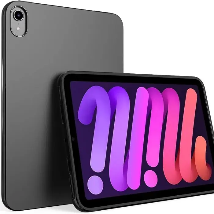 PRODUK KHUSUS AKSESORIS HP SOFTCASE IPAD MINI 6 / IPAD MINI 7 MACARON BLACK DOFF SLIM FIT SHOCKPROOF SILIKON TPU