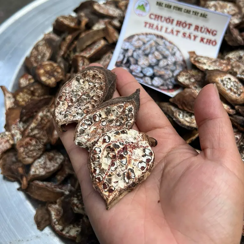 1 KG CHUỐI HỘT RỪNG CẢ VỎ THÁI LÁT KÈM LA HÁN QUẢ NGÂM TRÒN VỊ 4
