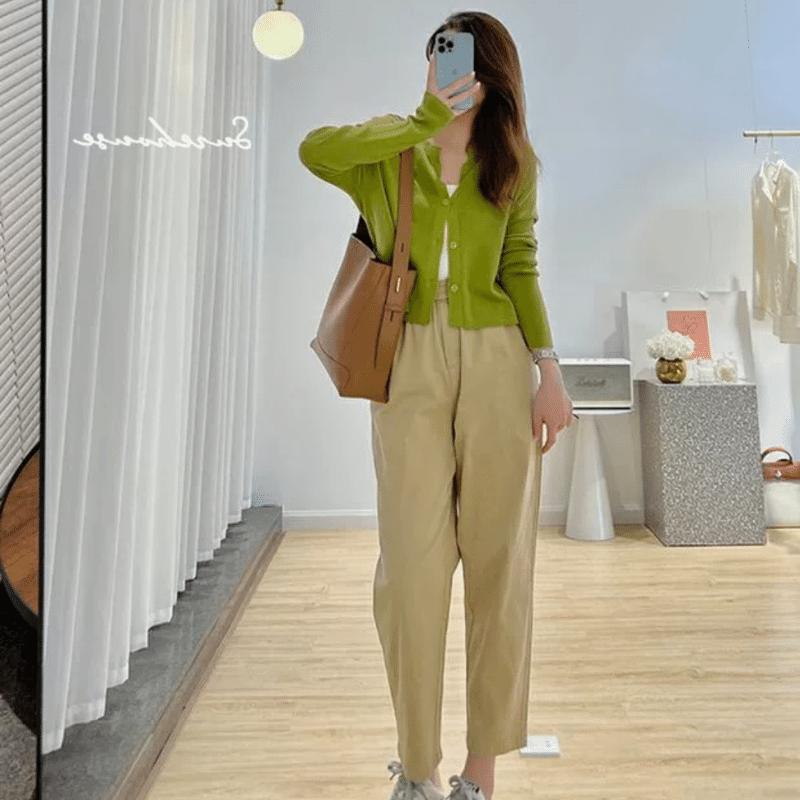 Product Introduction of Quần Kaki co giãn Nam Nữ ống suông form Baggy Thời Trang Bigsize (Kaki co giãn) Thun Pants 13