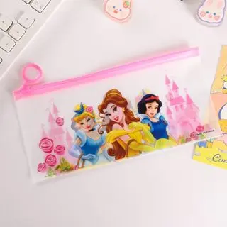 TSA Tempat Pensil Pulpen Pouch Transparan Ziplock Karakter Serbaguna Penyimpanan Kosmetik Pouch Zipper Pencil Case 2