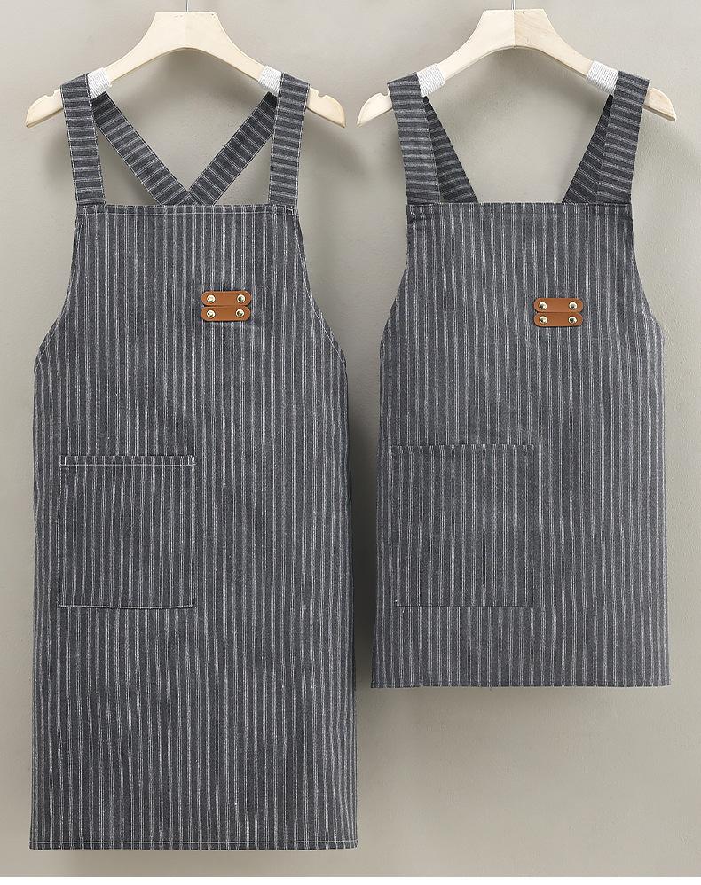 Product Introduction of Apron Polyester Cotton Lightweight Breathable Small Short Apron Work Clothes Printing Printing Korean Style Unisex 0