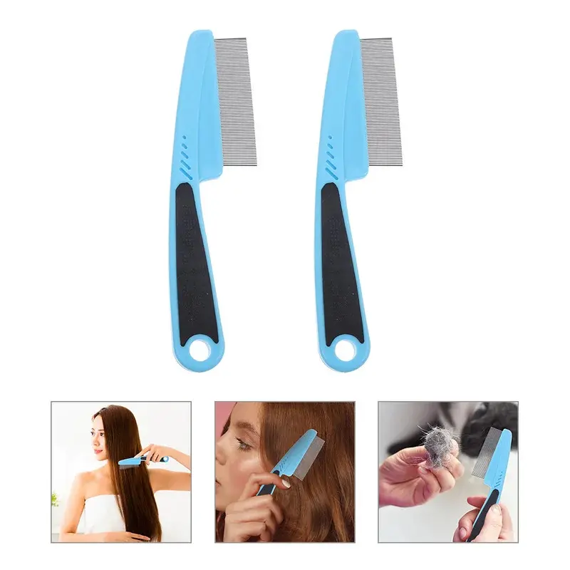 1 Pcs Stainless Steel Fine Tooth Comb Metal Head Lice Professional Combs for Hair Women Dandruff Removal Haircare Heatless