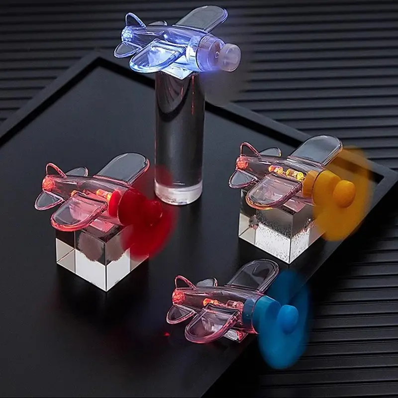 Đồ Trang Trí Mũ Bảo Hiểm Máy Bay Nhỏ Đèn LED Xe Đạp Điện, Đồ Trang Trí Xe Máy Năng Lượng Gió Phát Sáng, Thiết Kế Máy Bay Nhỏ 0