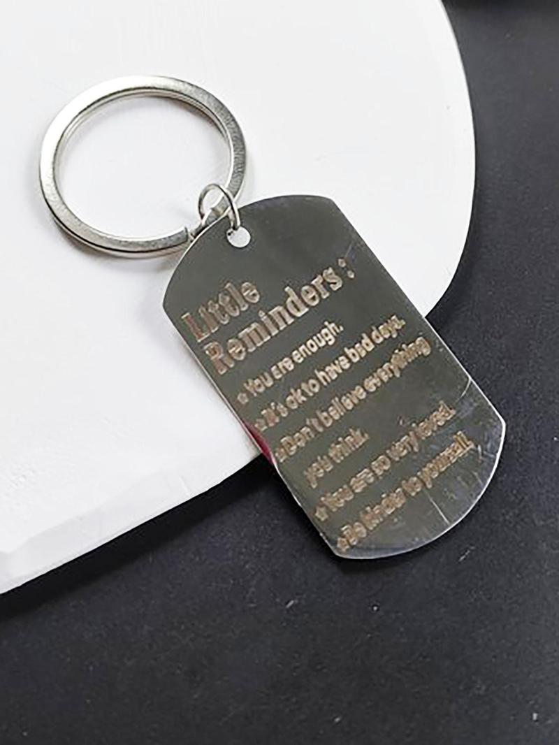 Product Introduction of Stylish " Be Kind to Yourself" Lettering Engraved Stainless Steel Keychain As Gift, The Perfect Gift for Women and Men 12