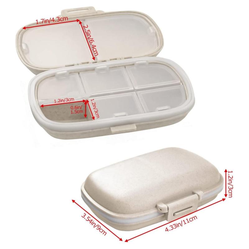 Product Introduction of Portable Mini Medicine Box, 1/3 Counts 8-grid Travel Pill Box, Daily Pill Box, Pocket Size Pill Container for Home Office Travel 11
