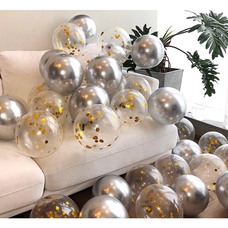 Bong Bóng Trong Suốt Kim Tuyến Sini Decor - Sequin Trang Trí Sinh Nhật, Bong Bóng Trang Trí Sinh Nhật 3