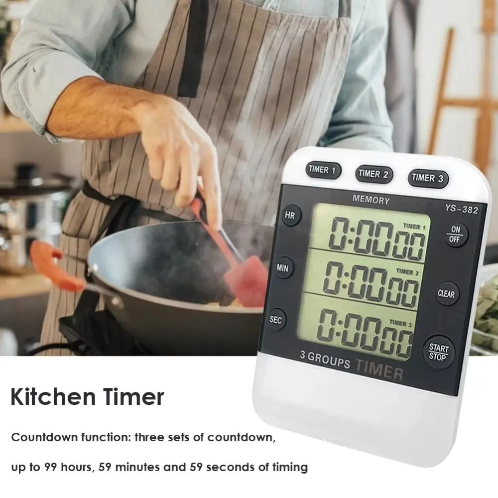 New Square Design Kitchen Timer Countdown Function Alarm Feature ...
