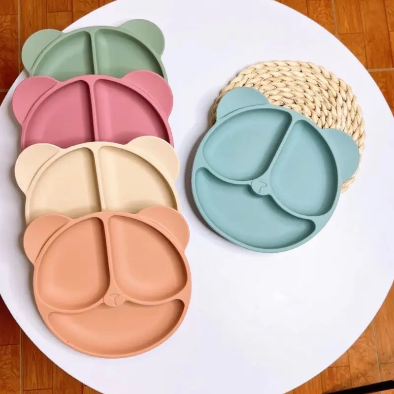KHAY SILICON ĂN DẶM CHIA NGĂN CHO BÉ 0
