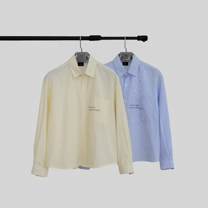 Áo sơ mi dài tay League ODIN CLUB, Áo sơ mi form boxy chất liệu oxford, Local Brand ODIN CLUB Nam Menswear Vàng Shirt 1