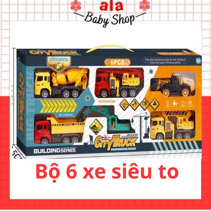 Set 6 xe ô tô cỡ lớn cao cấp cho bé Toy Đồ Chơi
