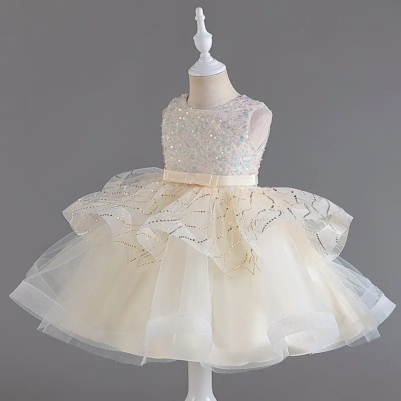 Váy Trẻ Em, Không Tay, Phồng Gạc, Váy Bánh Ngọt, Dành Cho Bé Gái, Thích Hợp Biểu Diễn Piano Và Catwalk, Váy Công Chúa 5