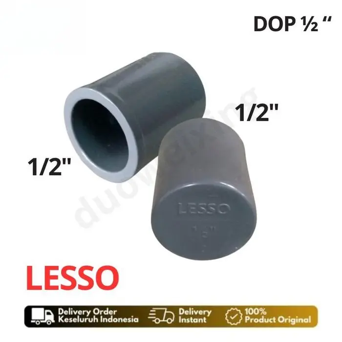 PVC Cap -AW- DOP merk LESSO ukuran 1/2 INCH - 1/2