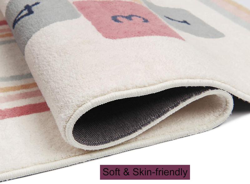 Product Introduction of INS Cashmere-like Cute Hopscotch Home Children's Game Blanket Crawling Non-Slip Game Mat Machine Washable 2