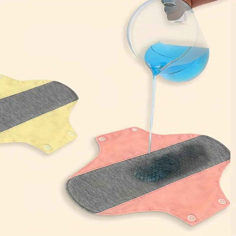 Đệm Lót Vải Kinh Nguyệt Graphene, BIAI, 7.87 * 9.06inch, 5 Cái, Có Thể Giặt Được, Làm Bằng Bông, Đệm Chăm Sóc Tái Sử Dụng, Thích Hợp Cho Nữ, Đệm Kinh Nguyệt, Thoáng Khí, Vệ Sinh 0