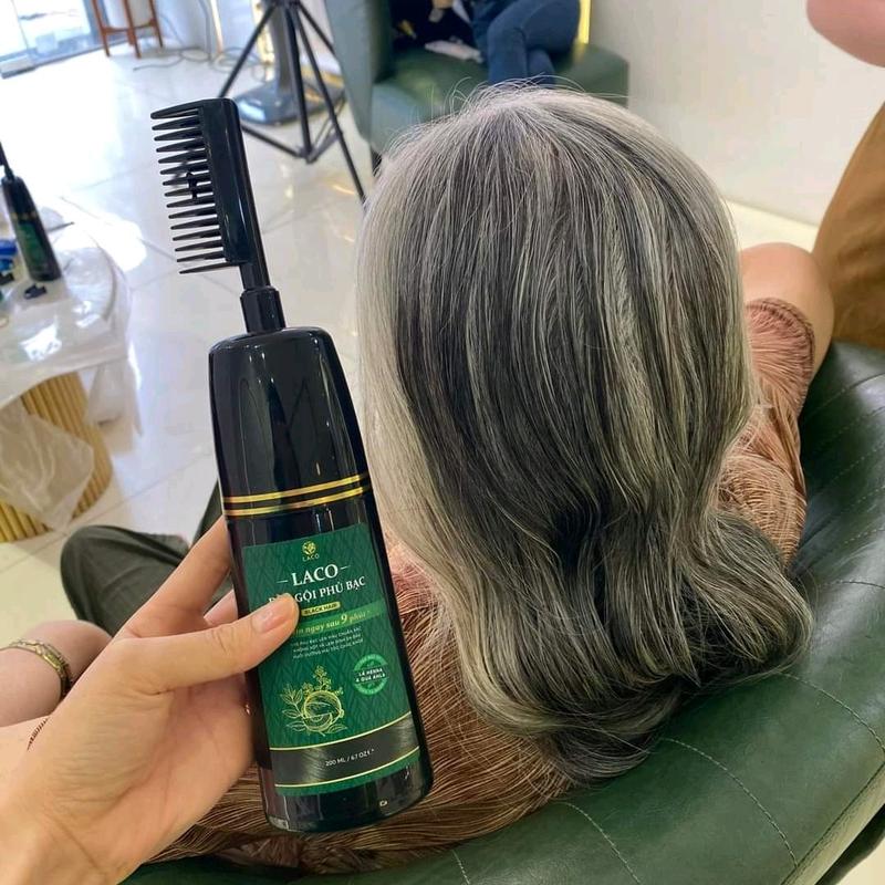 Dầu gội phủ bạc không xót da đầu, đen ngay sau khi chải. Đổi Màu Tóc Nhuộm Tóc Dưỡng Tóc Nữ