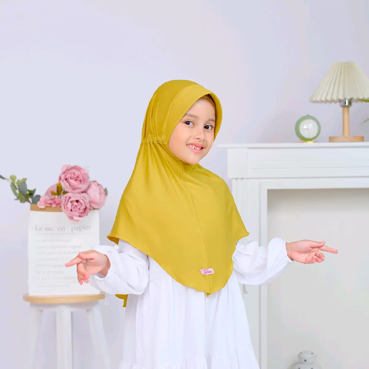 HIJAB ANAK SERUT JOKOWI JERSEY / HIJAB INSTAN SEKOLAH
