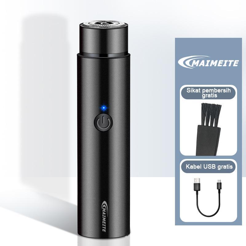 MAIMEITE Mini Electric Shaver Mini Cukur Jenggot Portable Electric Razor Beard Knife USB Charging Biru Kumis 7