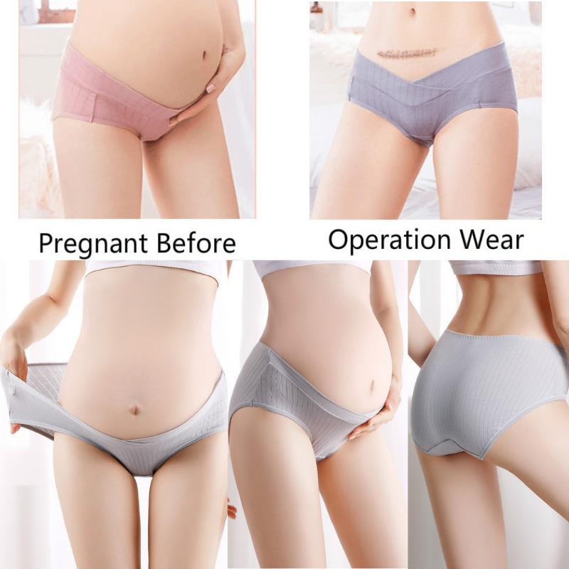 (READY STOCK KL) (1PC/3PCS) Women Lady Maternity Pregnant 100% Cotton Normal Or C-Section Pregnant Low Waist Panty Underwear Panties Seluar Dalam Mengandung 3