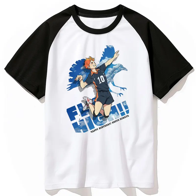 Áo Thun Haikyuu, Nam Và Nữ, Phong Cách Harajuku, Màu Trắng, In Hình Nhật Bản, Áo Thun Thường Ngày Áo Thun Họa Tiết Tumblr 0