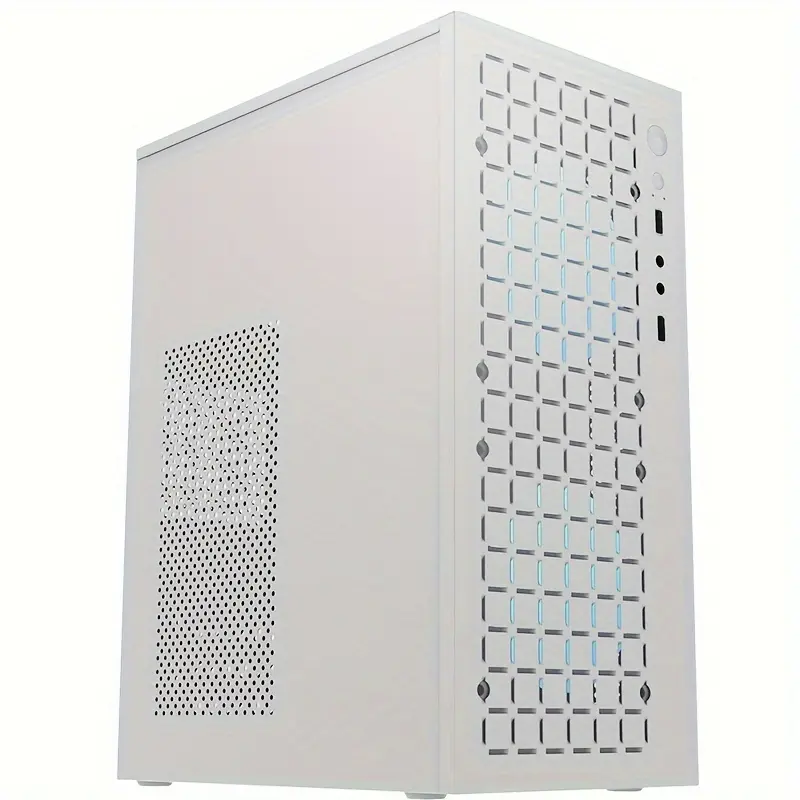 Case - High Airflow, Slim Design, Supports MATX, Mini-ITX, Micro ATX Motherboards, Polycarbonate Material, Air Cooling, No Fans Included