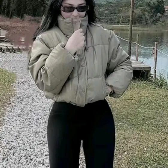 Áo khoác da nữ lập trình mới 2024 dáng ngắn 3 lớp dày dặn Jacket Có Túi Top 6