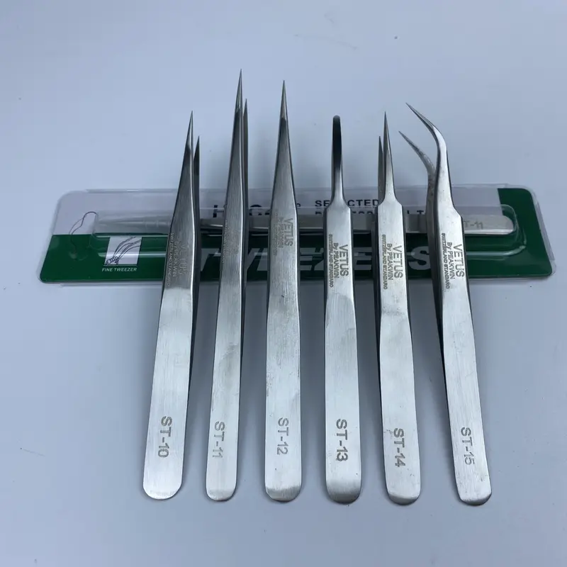 Nhíp gắp linh kiện thép không gỉ inox 304 nhíp ghép lông mi, nối tóc, làm móng,làm yến 0