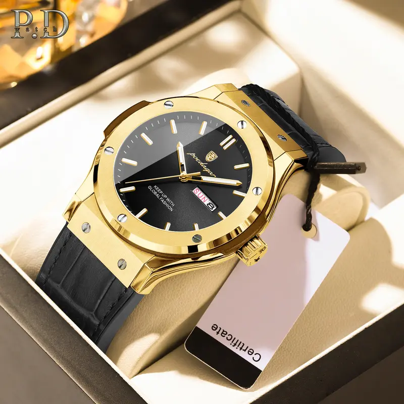 Đồng Hồ Nam Thương Hiệu POEDAGAR Chống Thấm Nước Đồng Hồ Đeo Tay Dạ Quang Phong Cách Sang Trọng Watch Voi 5