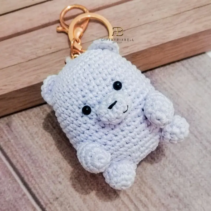 RB We Bare Bears Series Keychain (Gantungan Kunci Boneka Miniso, Boneka Crochet, Souvenir Ultah) 4