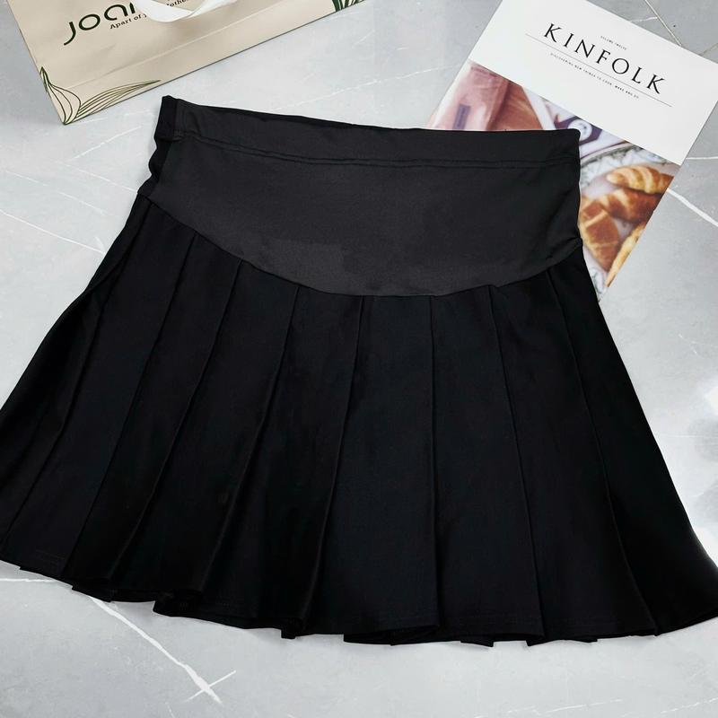 [NEW] Chân Váy Bầu Freesize Ngắn Joamom Xếp Ly, Thoải Mái Chất Hàn Cao Cấp - CV046