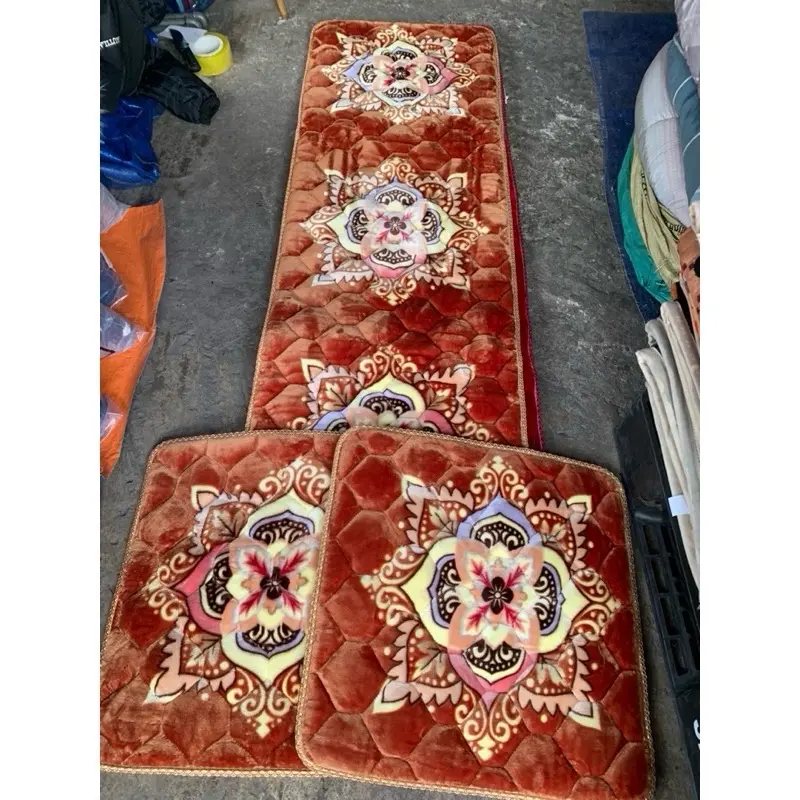 Bộ Thảm Ghế Nỉ Nhung Siêu Ấm - Thảm Ghế Gỗ cao cấp-đệm ghế-Bộ 3 thảm trải Ghế