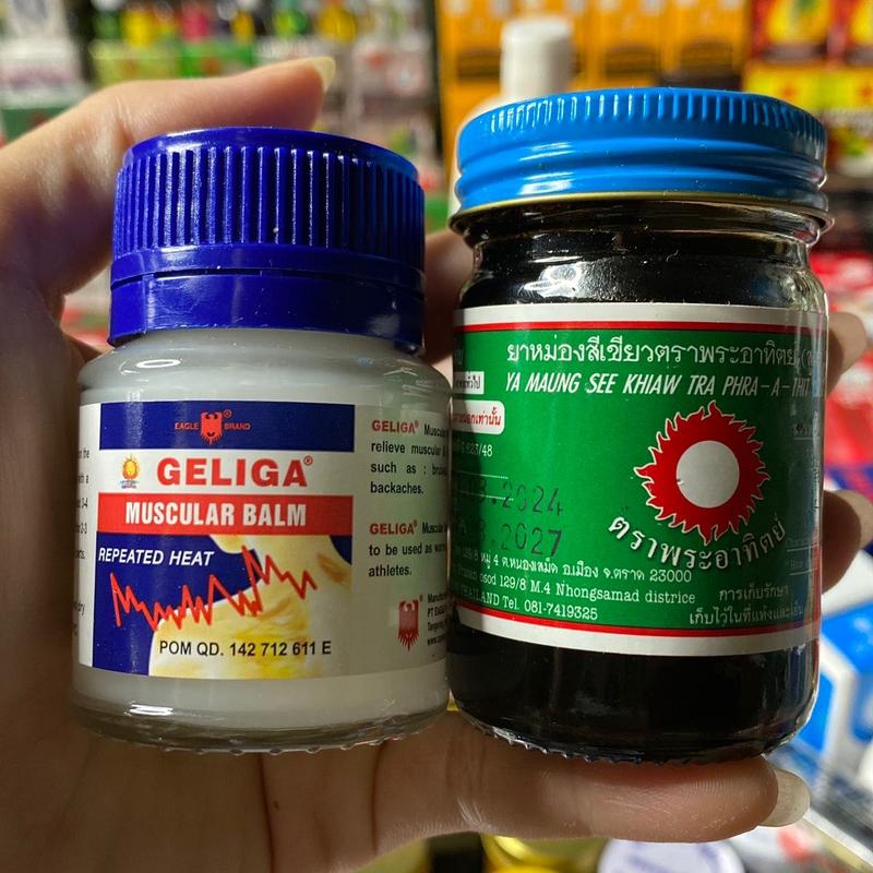 [Combo 2 hộp] Dầu Cù Là đen 60g + Dầu Cù Là lửa GELIGA 40g