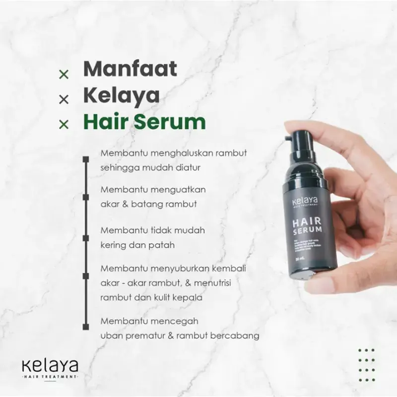 PAKET KELAYA HAIR TREATMENT Shampoo + Hair Serum + Minyak Kemiri Ekstrak Kemiri With Aloevera Original BPOM 4