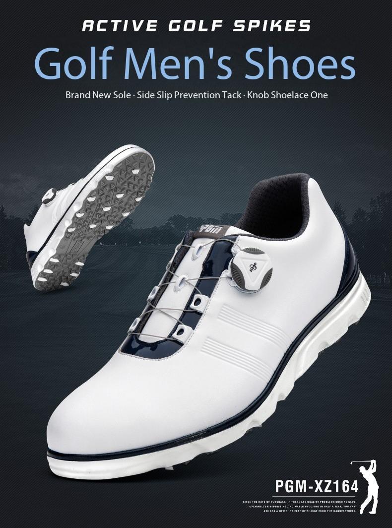 Product Introduction of [PGM] Mens Waterproof Golf Shoes BOA Fit System Rotating Lace Soft Spikes All Terrain Traction Quick Dry Midsole Tour Ready Design Xz164 11