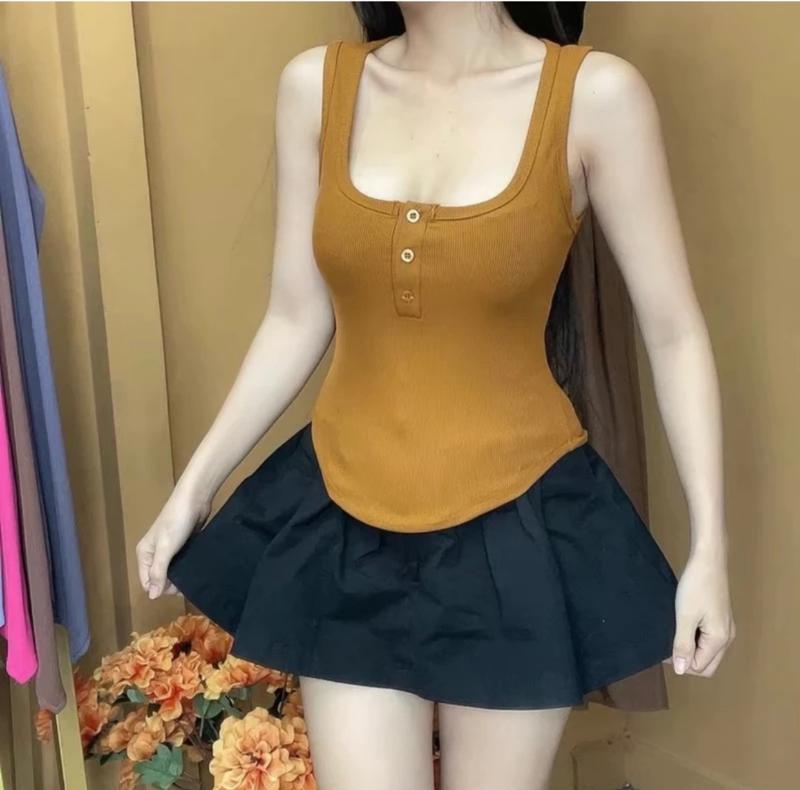 Áo Thun Balo Nữ Bigsize Thoáng Mát ESHOP Áo Thun Nữ Ba Lỗ  Bigsize 45-85kg Thun Gân Tăm Lạnh Mịn Mặc Hè  Cổ Vuông Ôm Body Đẹp Dễ Thương MS1129 Top Áo