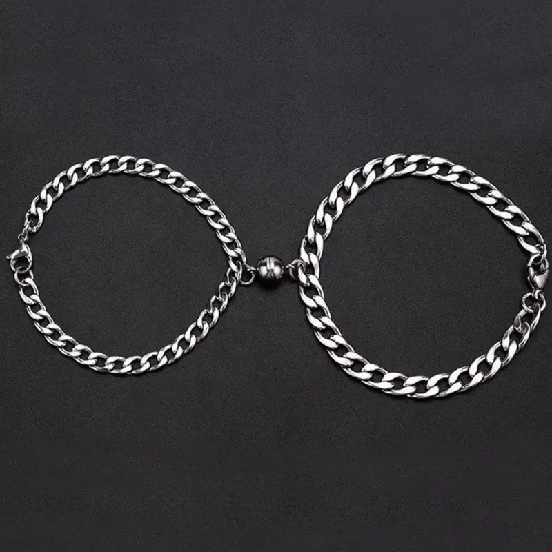 RE 086 [1 SET] GELANG COUPLE WANITA PRIA BULAT LOVE RETRO KOREA FASHION 4