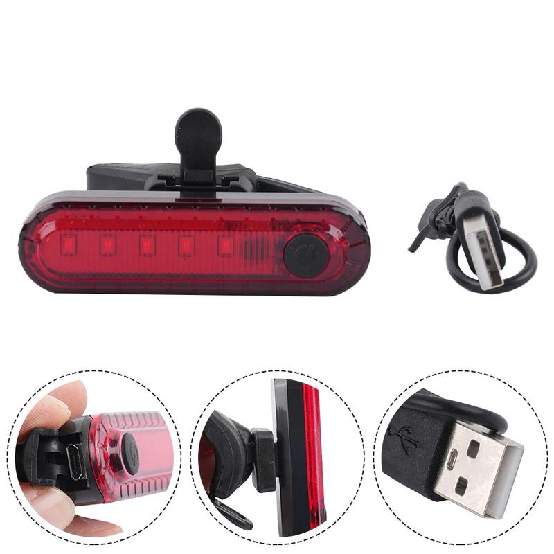 Product Introduction of Bike Back Tail Light USB Rechargeable Red LED Bright Taillights Fit On Any Bicycle/Helmet Easy To Install For Cycling Safety 17