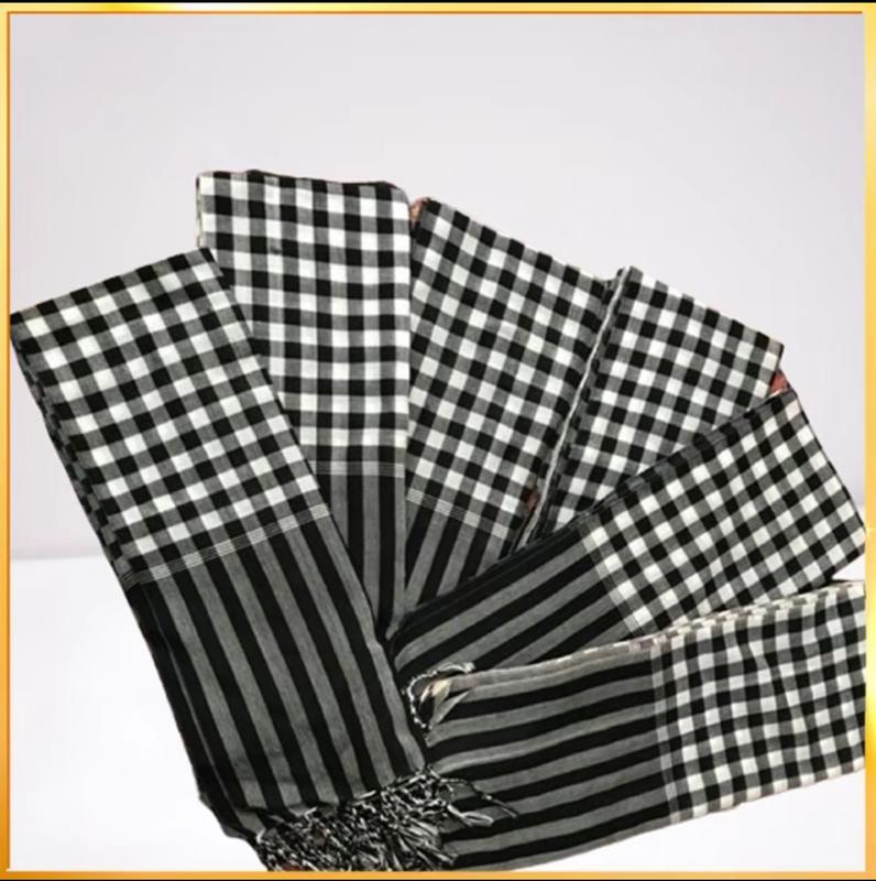  Khăn Rằn Nam Bộ Sọc Đen Trắng Cao Cấp Size Lớn 160 x 60 